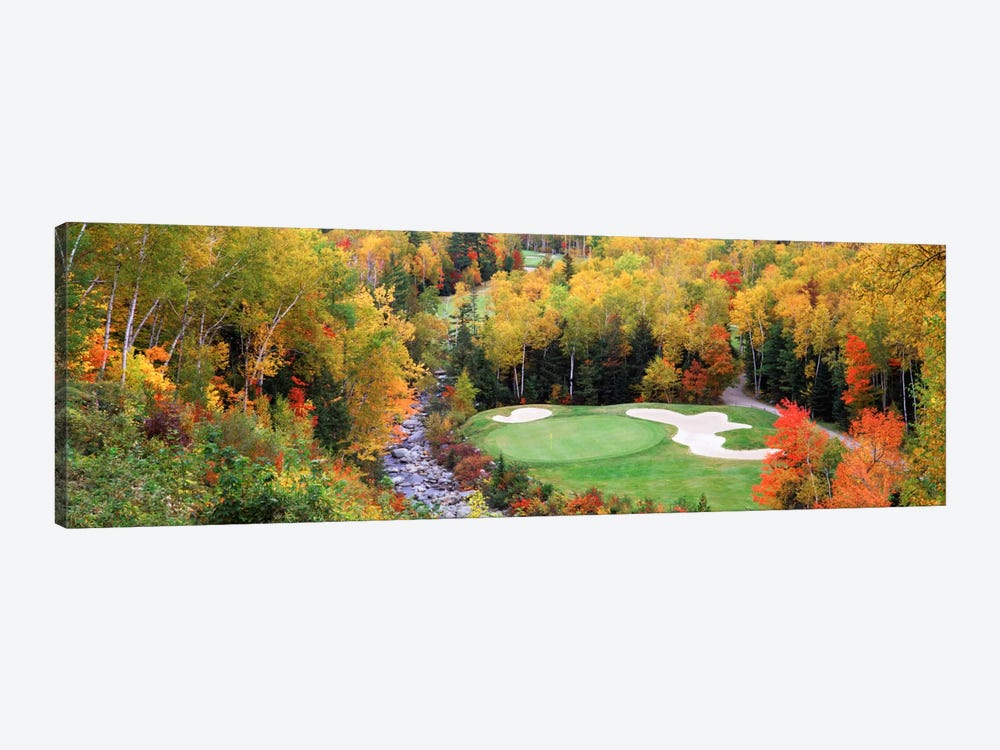 Creekside Green On An Autumn Day, New England, USA by Panoramic Images 1-piece Canvas Art Print