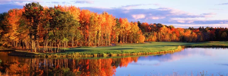 Autumn Golf Course Landscape, New England, USA