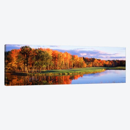 Autumn Golf Course Landscape, New England, USA Canvas Print #PIM12140} by Panoramic Images Canvas Art