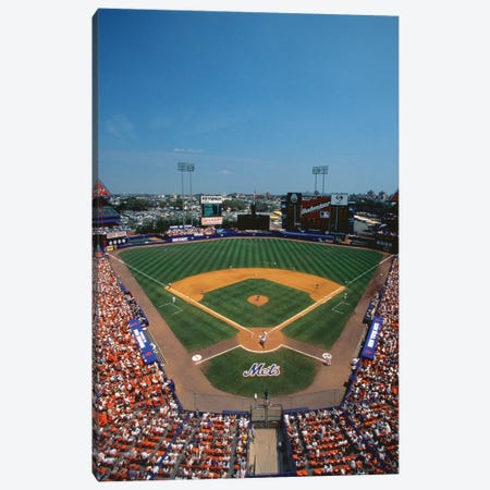 High Angle view of Mets Game at Shea Stadium Canvas Print #PIM12157} by Panoramic Images Canvas Artwork