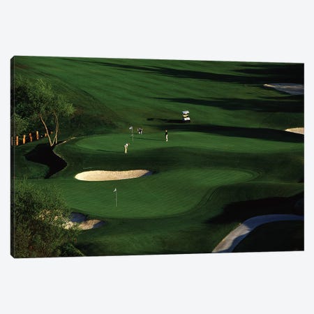 Golfer Putting on the Green Canvas Print #PIM12164} by Panoramic Images Art Print