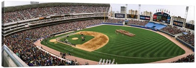 Spectators in a baseball stadium, Comiskey Park, Chicago, Illinois, USA Canvas Art Print - Baseball Art
