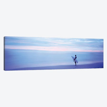 Man With Surfboard on Beach Costa Rica Canvas Print #PIM12211} by Panoramic Images Canvas Art