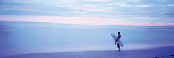 Central America: Man With Surfboard on Beach Costa Rica by Panoramic Images