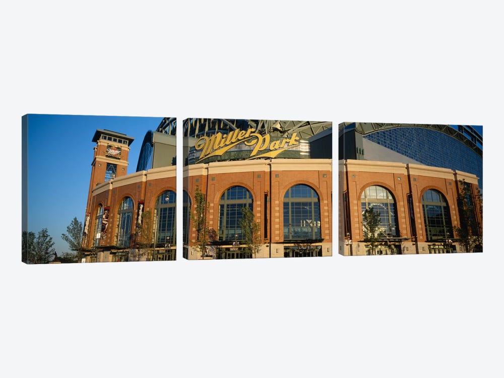Miller Park In Zoom, Milwaukee, Wisconsin, USA by Panoramic Images 3-piece Canvas Art Print