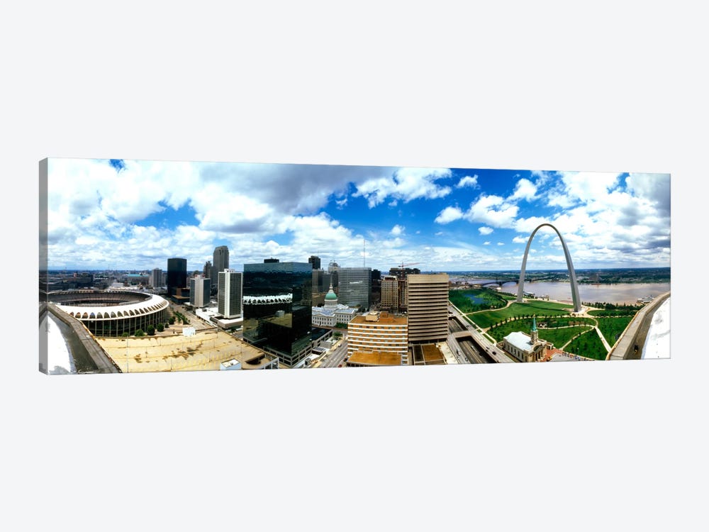 Buildings in a city, Gateway Arch, St. Louis, Missouri, USA by Panoramic Images 1-piece Canvas Art