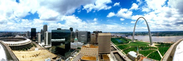 Missouri: Buildings in a city, Gateway Arch, St. Louis, Missouri, USA by Panoramic Images