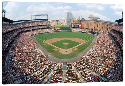Aerial View, Oriole Park At Camden Yards, Baltimore, Maryland, USA Canvas Art Print - Baltimore Art