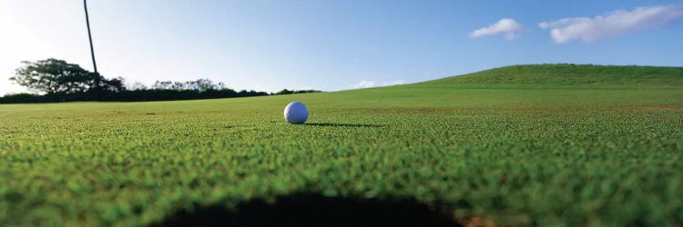 Golf Ball Entering The Hole, Kanapali, Hawaii, USA