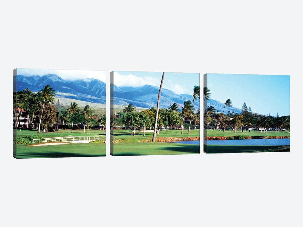 Kanapali Golf Course Maui HI by Panoramic Images 3-piece Canvas Print