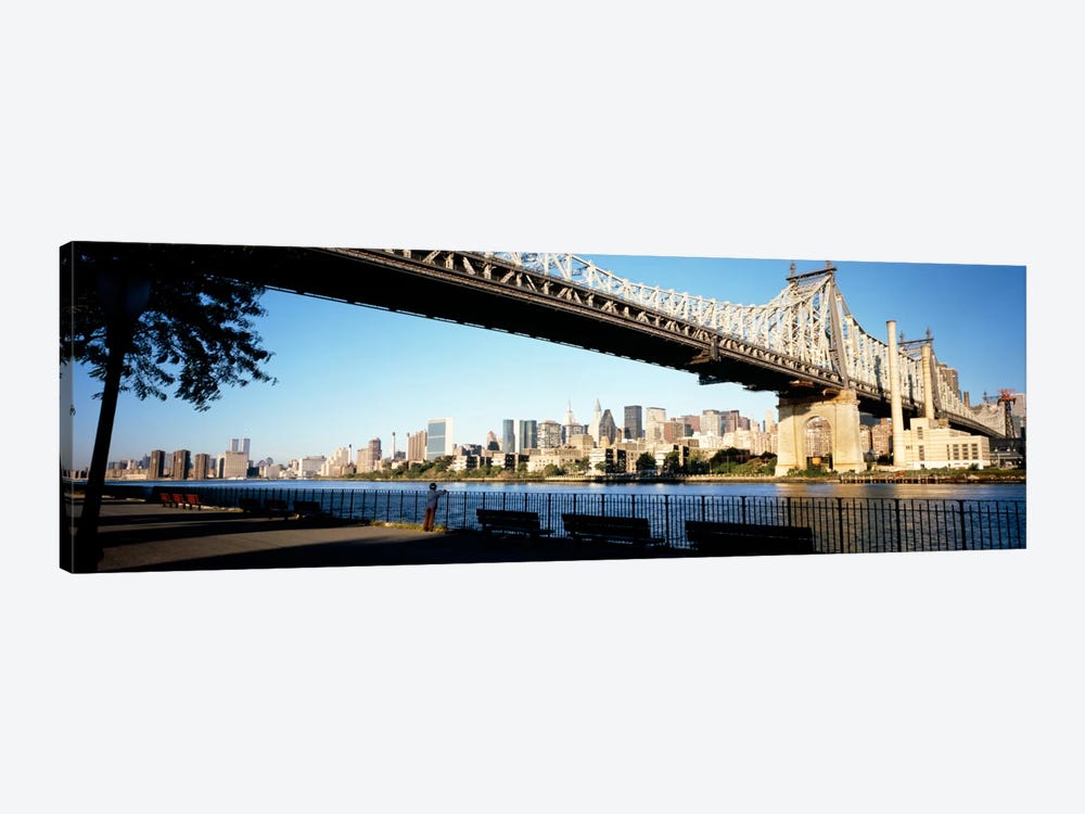 Bridge across a river, Queensboro Bridge, East River, Manhattan, New York City, New York State, USA by Panoramic Images 1-piece Canvas Print