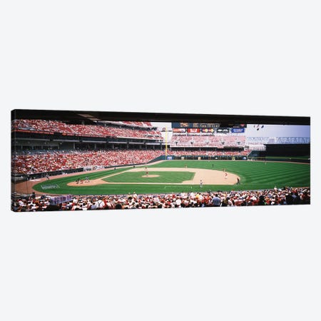 Great American Ballpark First Base Line Cincinnati OH Canvas Print #PIM12250} by Panoramic Images Canvas Art
