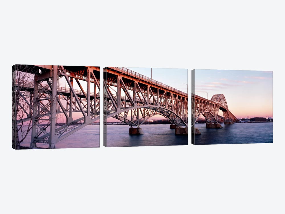 Bridge across a river, South Grand Island Bridge, Niagara River, Grand Island, Erie County, New York State, USA by Panoramic Images 3-piece Canvas Art