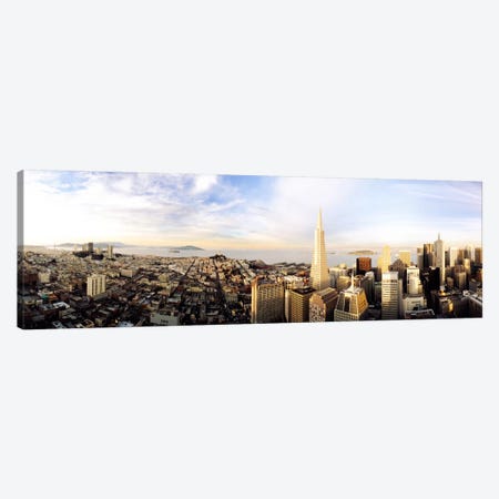High angle view of a cityTransamerica Building, San Francisco, California, USA Canvas Print #PIM1226} by Panoramic Images Canvas Artwork