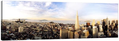 High angle view of a cityTransamerica Building, San Francisco, California, USA Canvas Art Print - San Francisco Art