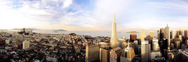 San Francisco: High angle view of a cityTransamerica Building, San Francisco, California, USA by Panoramic Images