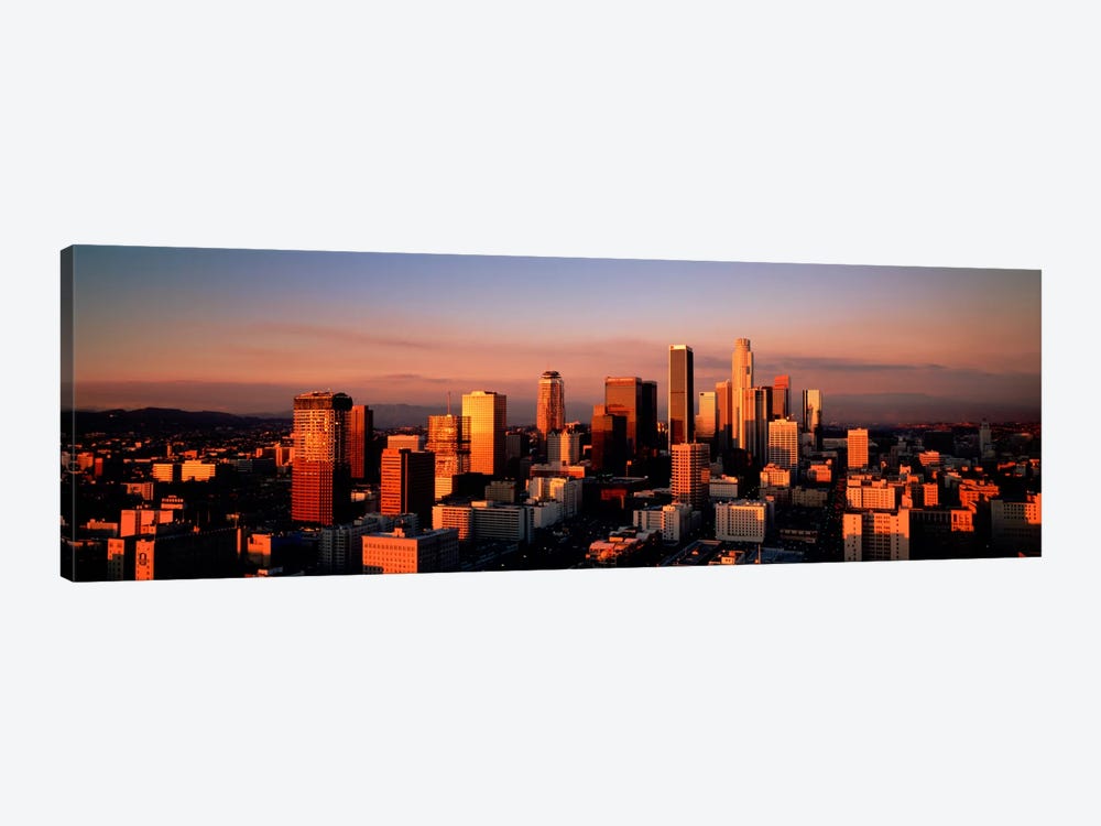 Skyline At Dusk, Los Angeles, California, USA by Panoramic Images 1-piece Canvas Art Print