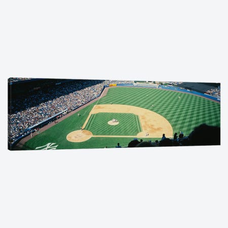 High angle view of spectators watching a baseball match in a stadium, Yankee Stadium, New York City, New York State, USA Canvas Print #PIM12291} by Panoramic Images Canvas Art