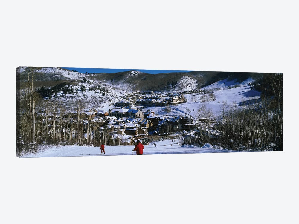 Skiers skiing, Beaver Creek Resort, Colorado, USA by Panoramic Images 1-piece Canvas Art Print