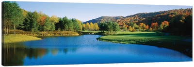 Lake on a golf course, The Raven Golf Club, Showshoe, West Virginia, USA Canvas Art Print - West Virginia