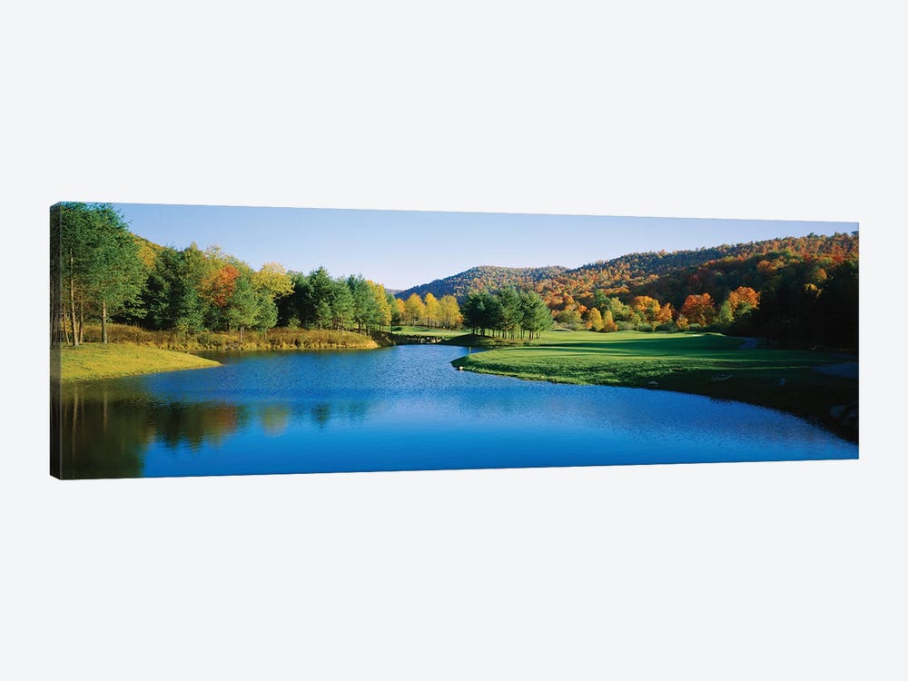 Lake on a golf course, The Raven Golf Club, Showshoe, West Virginia, USA by Panoramic Images 1-piece Canvas Wall Art