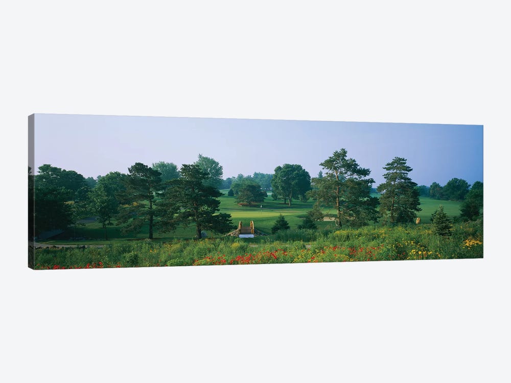Trees on a golf course, Des Moines Golf And Country Club, Des Moines, Iowa, USA by Panoramic Images 1-piece Canvas Print