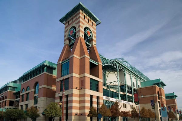 Baseball: Low angle view of a building, Minute Maid Field, Houston, Texas, USA by Panoramic Images