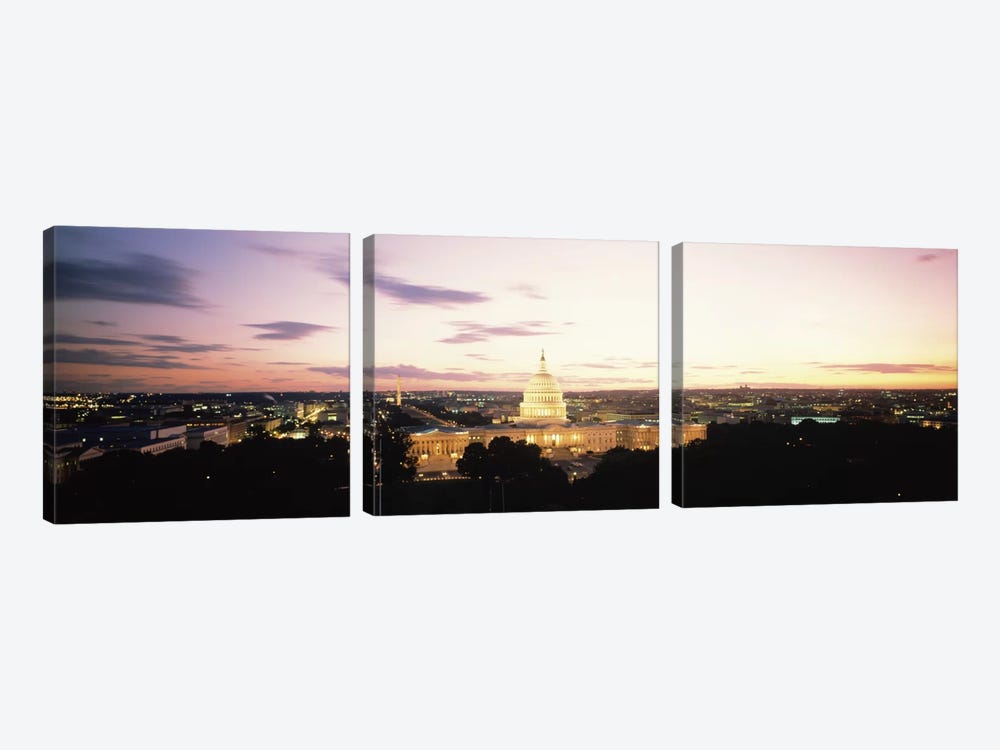 US Capitol Washington DC USA by Panoramic Images 3-piece Canvas Wall Art