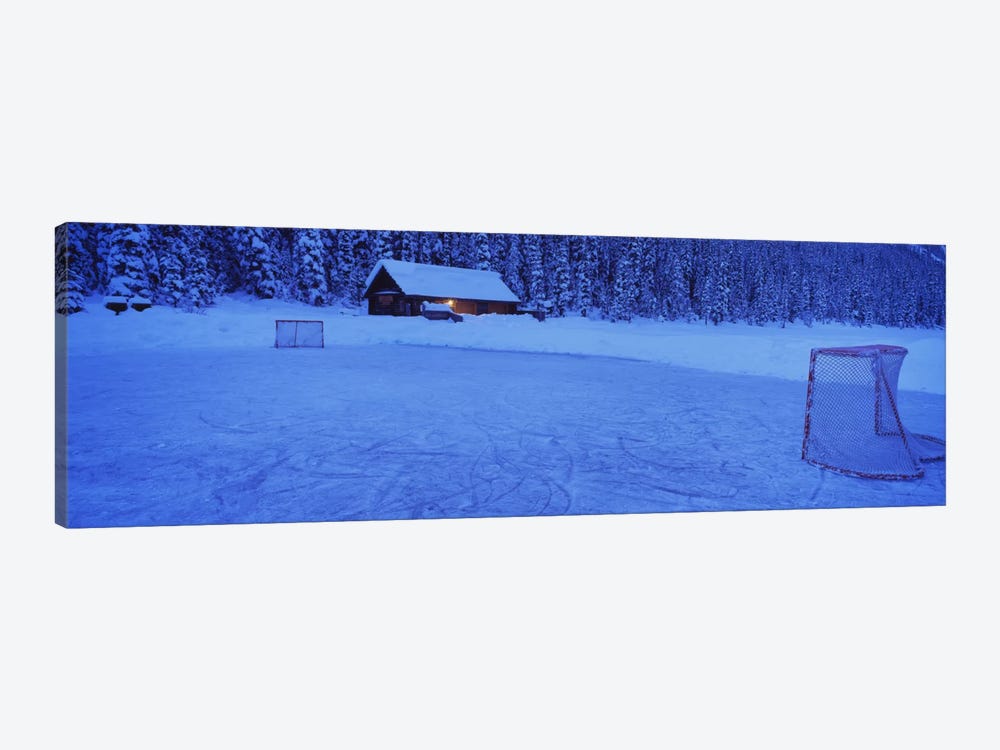 Makeshift Hockey Rink, Lake Louise, Alberta, Canada by Panoramic Images 1-piece Canvas Print