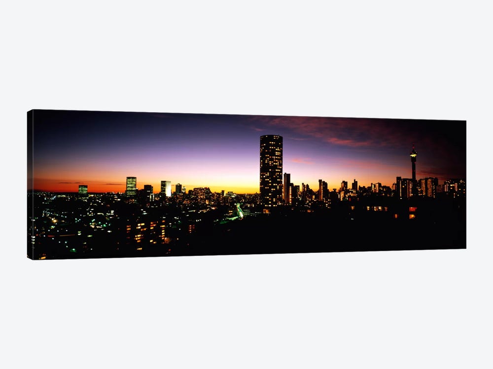 Downtown Skyline At Dusk, Johannesburg, Gauteng, South Africa by Panoramic Images 1-piece Art Print