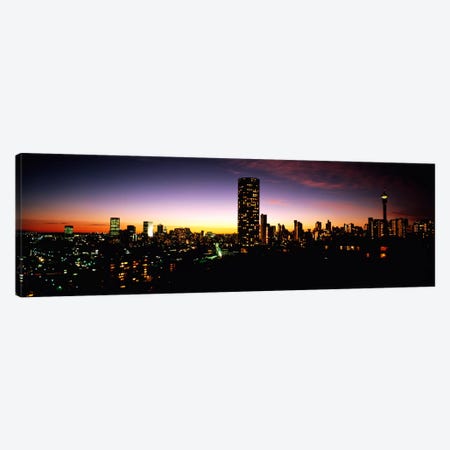Downtown Skyline At Dusk, Johannesburg, Gauteng, South Africa Canvas Print #PIM1235} by Panoramic Images Canvas Print