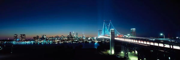 Pennsylvania: Bridge across a river, Delaware Memorial Bridge, Delaware River, Philadelphia, Philadelphia County, Pennsylvania, USA by Panoramic Images