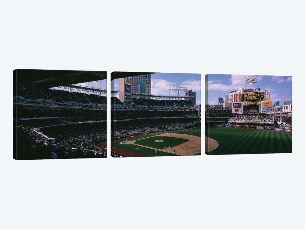 Cuba vs. Dominican Republic, World Baseball Classic, Petco Park, San Diego, California, USA by Panoramic Images 3-piece Canvas Art Print