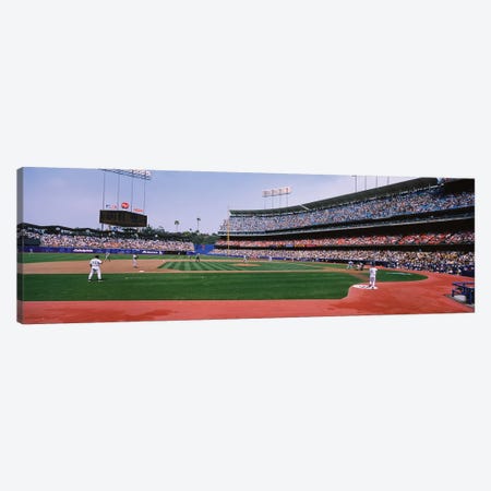 Dodgers vs. Yankees, Dodger Stadium, City of Los Angeles, California, USA Canvas Print #PIM12376} by Panoramic Images Canvas Artwork