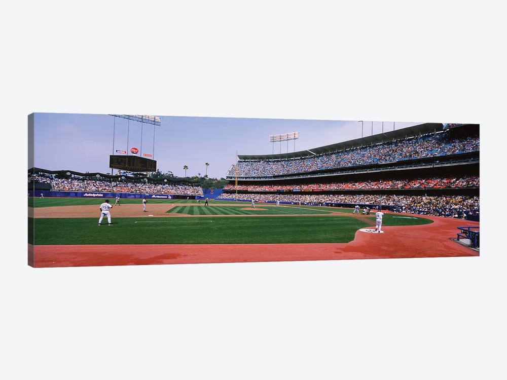 Dodgers vs. Yankees, Dodger Stadium, City of Los Angeles, California, USA by Panoramic Images 1-piece Canvas Art Print