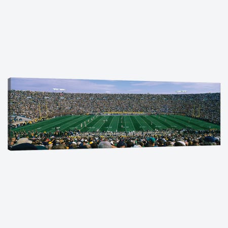 High angle view of spectators watching a football match from midfield, Notre Dame Stadium, South Bend, Indiana, USA Canvas Print #PIM12382} by Panoramic Images Canvas Art
