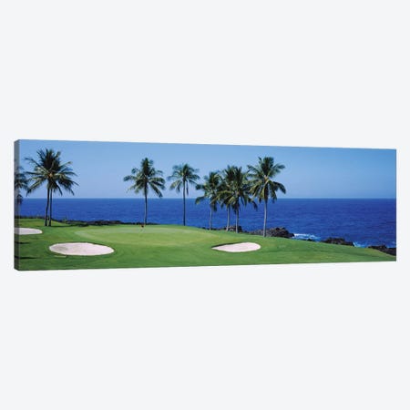 Golf course at the oceanside, Kona Country Club Ocean Course, Kailua Kona, Hawaii, USA Canvas Print #PIM12385} by Panoramic Images Canvas Print