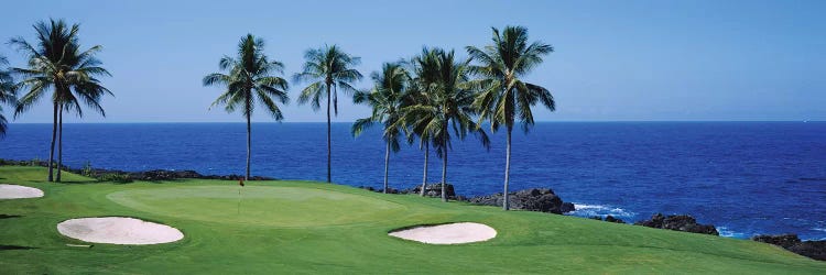 Golf course at the oceanside, Kona Country Club Ocean Course, Kailua Kona, Hawaii, USA