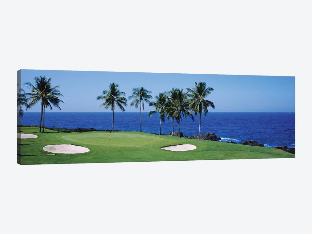 Golf course at the oceanside, Kona Country Club Ocean Course, Kailua Kona, Hawaii, USA by Panoramic Images 1-piece Art Print