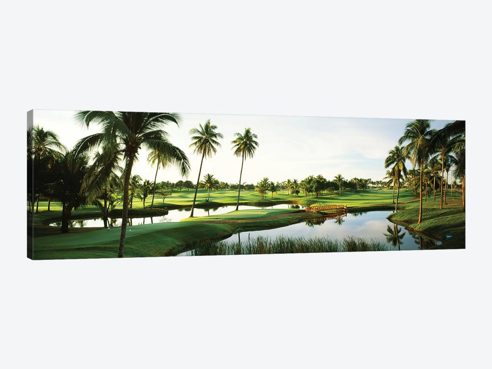 Golf course Palm Trees at Isla Navadad Resort in Manzanillo, Colima, Mexico by Panoramic Images 1-piece Canvas Artwork