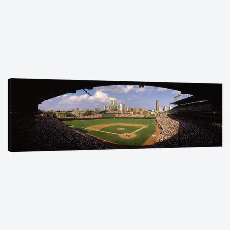 Spectators in a stadium, Wrigley Field, Chicago Cubs, Chicago, Cook County, Illinois, USA Canvas Print #PIM12457} by Panoramic Images Canvas Art Print