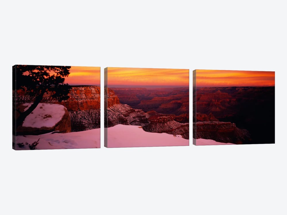 Rock formations on a landscape, Grand Canyon National Park, Arizona, USA by Panoramic Images 3-piece Canvas Art