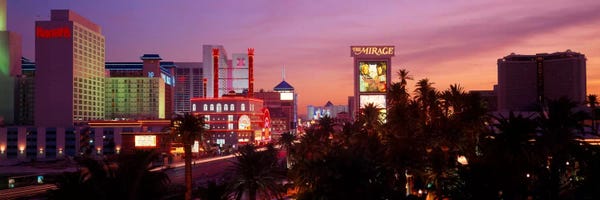 Las Vegas: Casinos At Twilight, Las Vegas, Nevada, USA by Panoramic Images