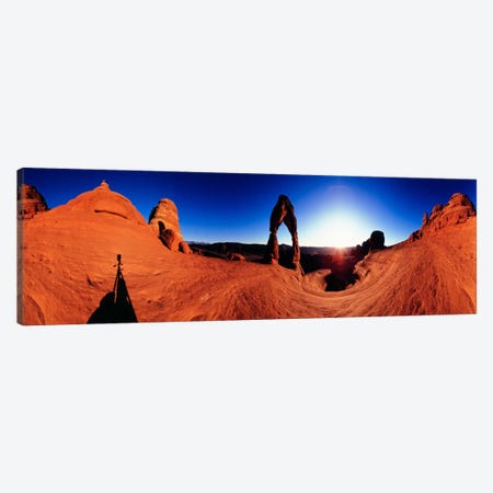 Delicate Arch At Sunrise, Arches National Park, Utah, USA Canvas Print #PIM1250} by Panoramic Images Canvas Artwork