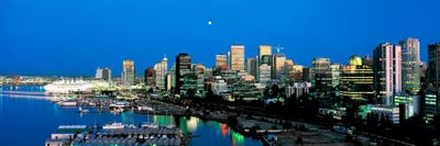 Evening skyline Vancouver British Columbia Canada by Panoramic Images canvas print