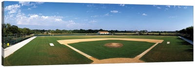 High school baseball diamond field, Lincolnshire, Lake County, Illinois, USA Canvas Art Print - Baseball Art