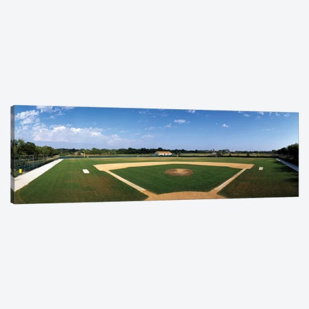 High school baseball diamond field, Lincolnshire, Lake County, Illinois, USA Canvas Print #PIM12602} by Panoramic Images Canvas Art Print