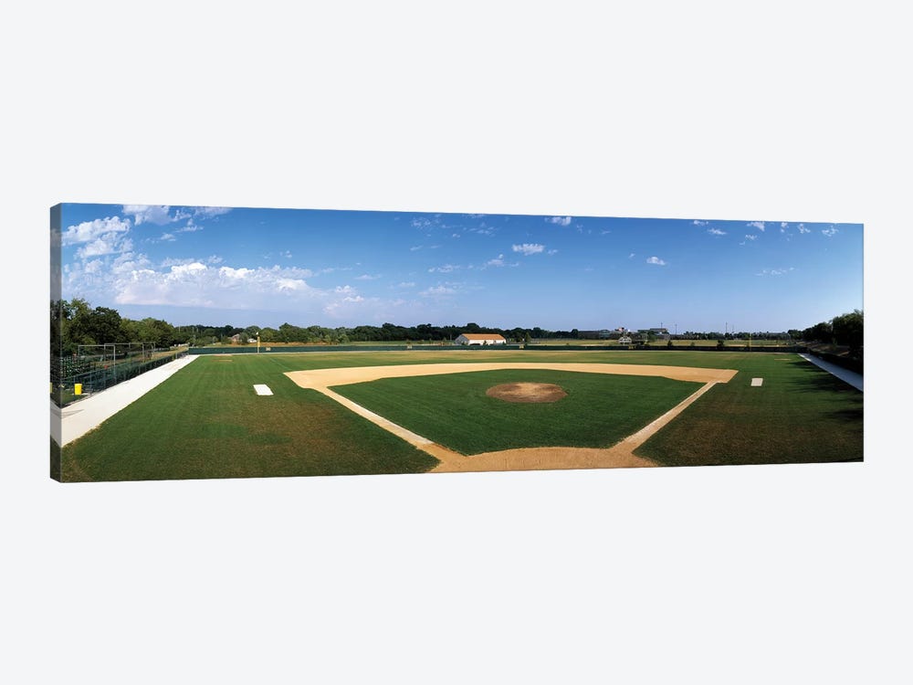 High school baseball diamond field, Lincolnshire, Lake County, Illinois, USA by Panoramic Images 1-piece Canvas Artwork