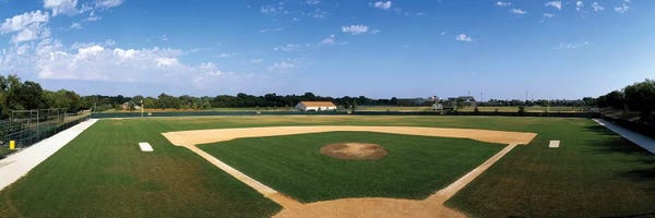 Baseball: High school baseball diamond field, Lincolnshire, Lake County, Illinois, USA by Panoramic Images