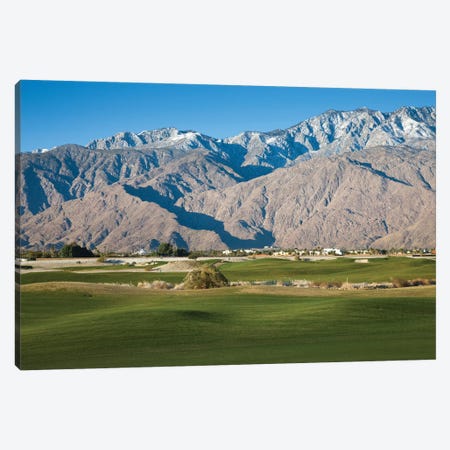 Golf course with mountain range, Desert Princess Country Club, Palm Springs, Riverside County, California, USA Canvas Print #PIM12627} by Panoramic Images Canvas Art